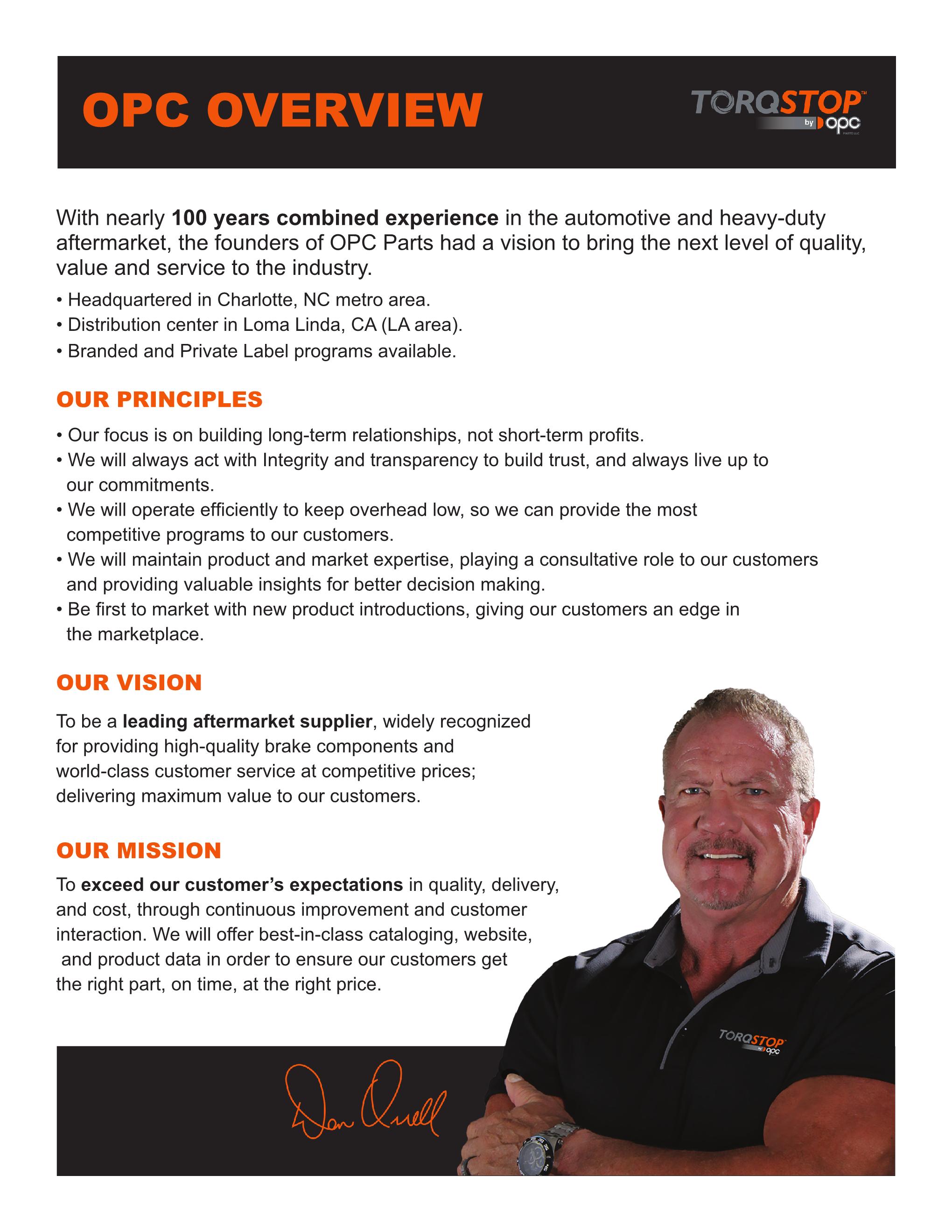 OPC TorqStop Sales Info